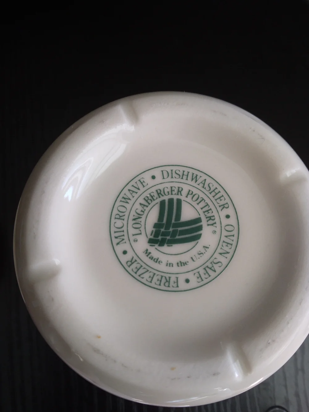 Vintage Longaberger Woven Traditions Ivory Condiment Crock with Lid MADE IN USA